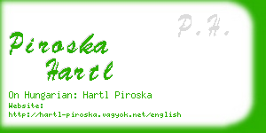 piroska hartl business card